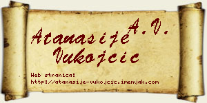 Atanasije Vukojčić vizit kartica